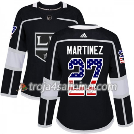 Los Angeles Kings tröja Alec Martinez 27 Adidas 2017-2018 Svart USA Flag Fashion Authentic - Dame NHL Tröjor